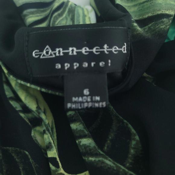 Connected Apparel Women Career Formal Pleated Waist Faux Wrap Size 6 Dress - Picture 6 of 12